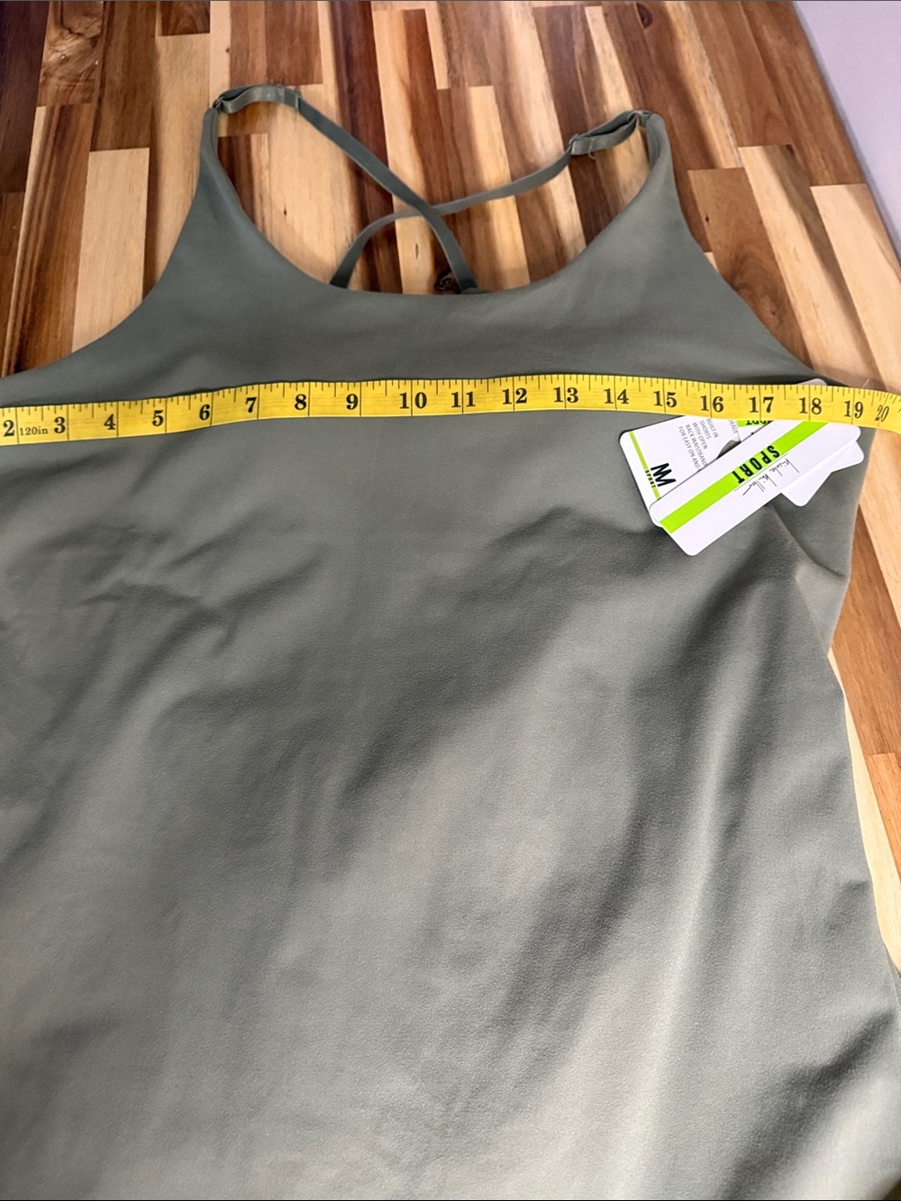 Nicole Miller Olive Green sporty romper dress activewear sporty athleisure plus - Picture 5 of 10